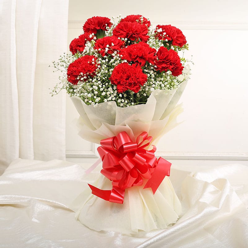 Red carnations boquet