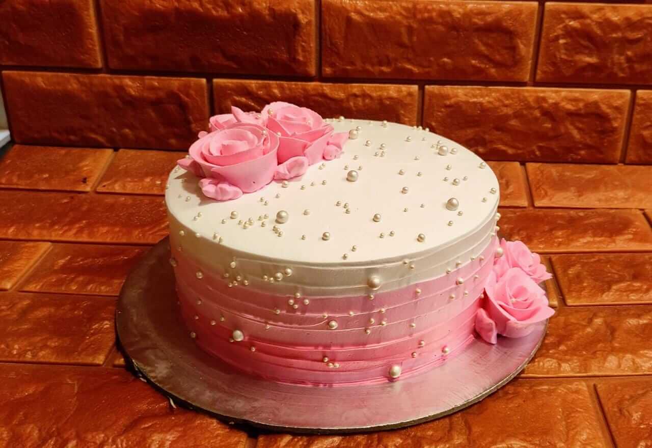 Pink Pearl Rose cake