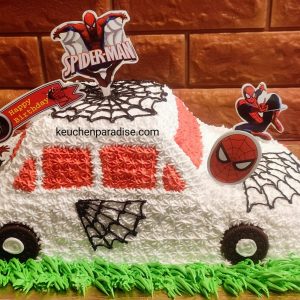 spiderman car cake