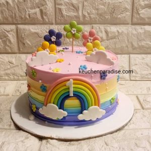 Floral Rainbow Cake