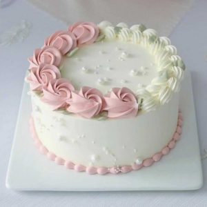 pink n white cake