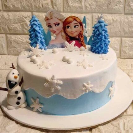 Frozen Theme Birthday Cake