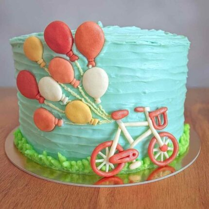 Bicycle baloon cake