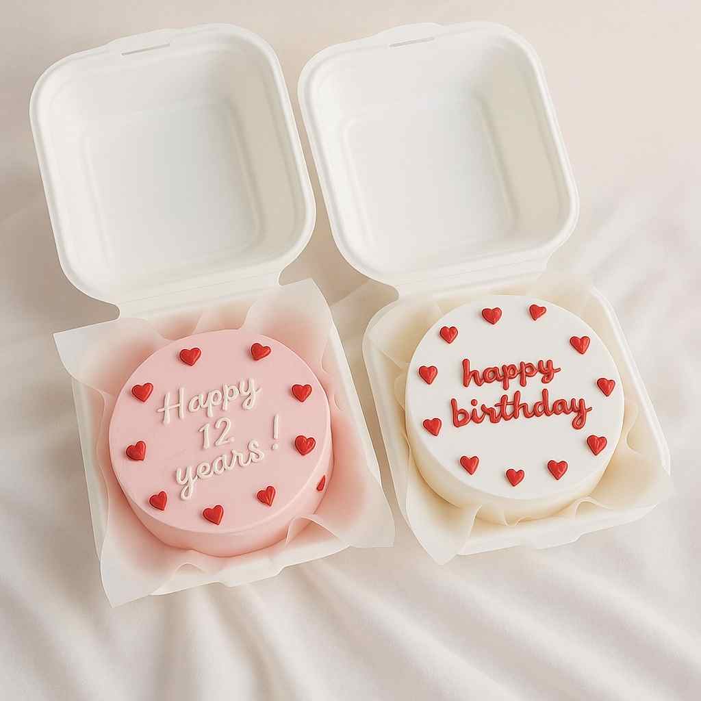 Heart bento cake combo