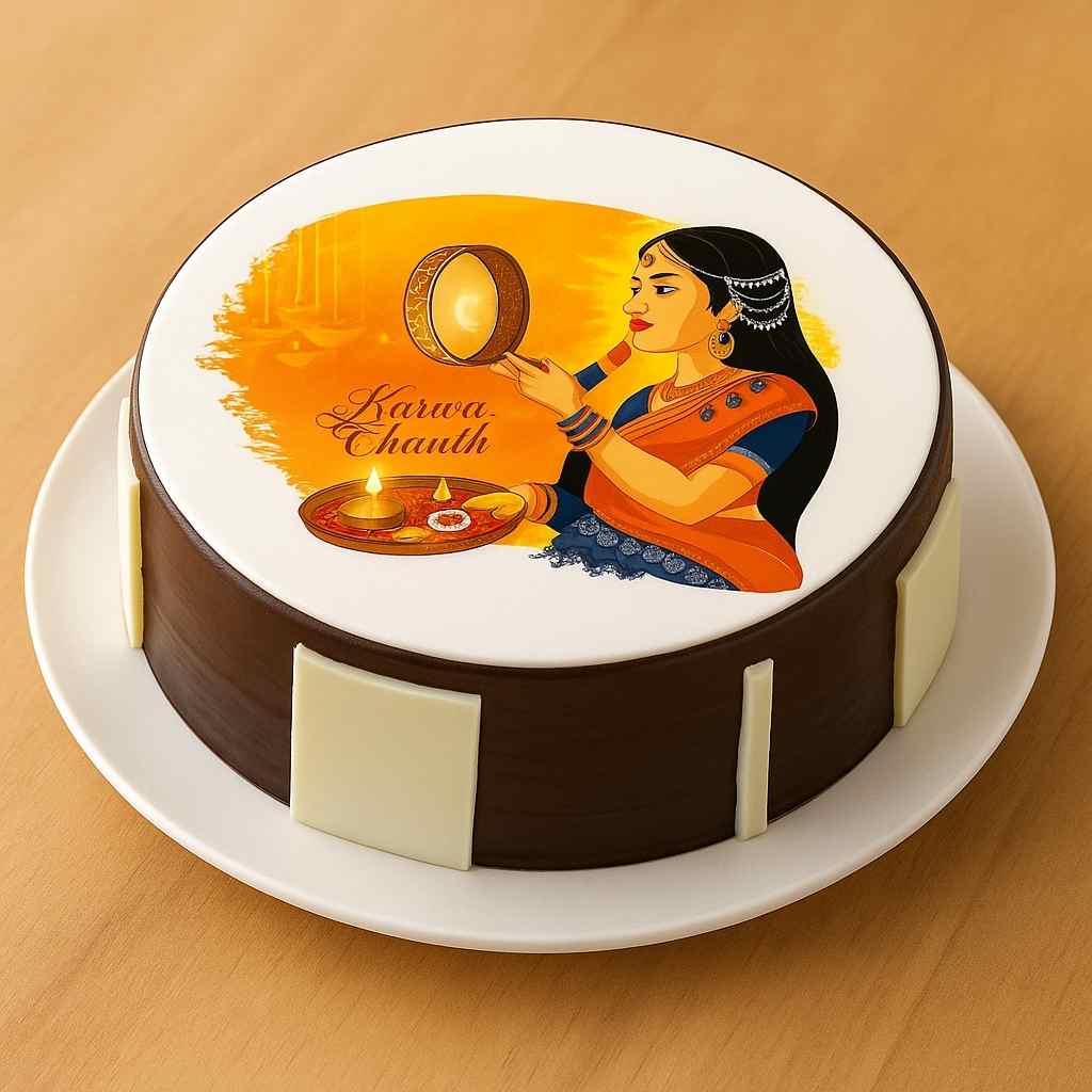 Karwa chauth photo cake