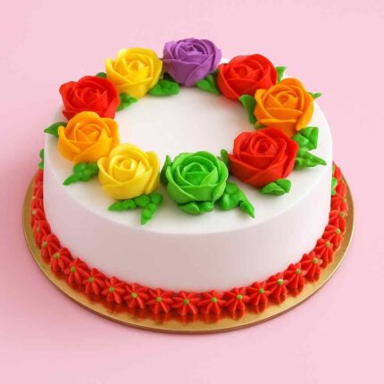 Mixed rose cake