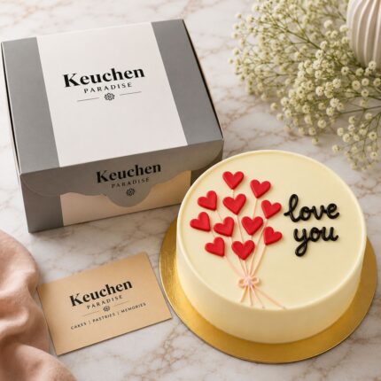 Love You Heart Balloon Bento Cake