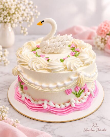 Elegant Swan Designer Cake