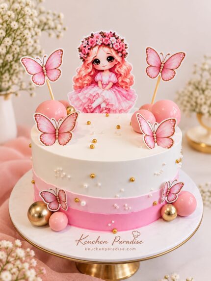 Princess Butterfly Theme Designer Cake